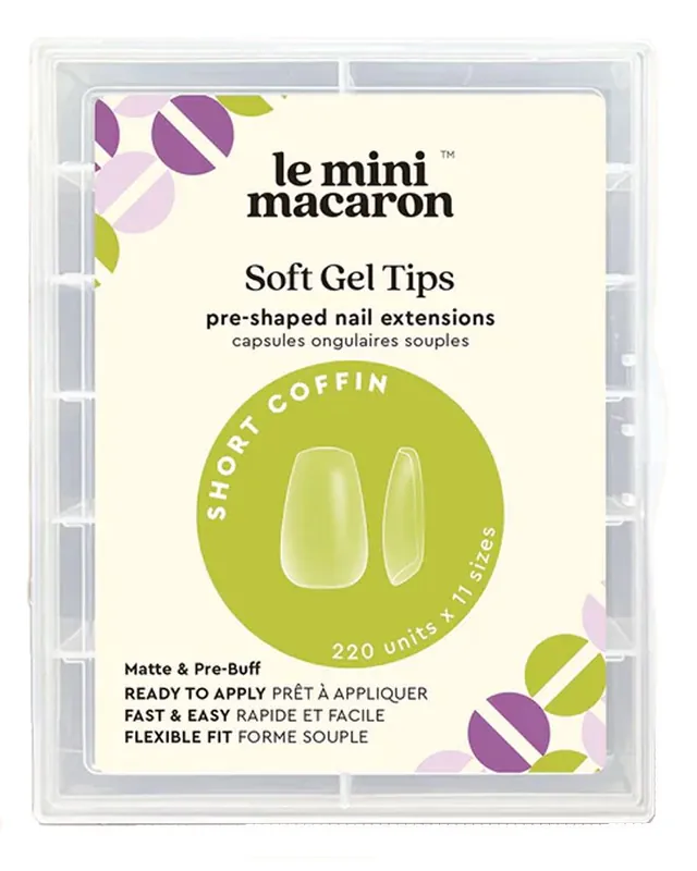 Le Mini Macaron Soft Gel Tips Short Coffin Direktkauf