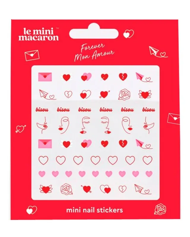 Billig Le Mini Macaron Forever Mon Amour Mini Nail Stickers