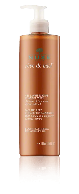 Nuxe Rêve de Miel Gel Lavant Surgras Visage et Corps au Miel et Tournesol (400 ml) Highlight
