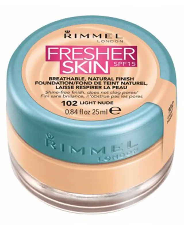Rimmel Fresher Skin Foundation SPF 15 102 Light Nude Gratis Versand