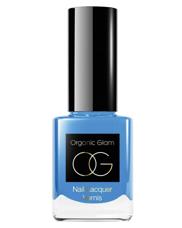 Handgefertigt Organic Glam Pale Blue Nail Polish (U)