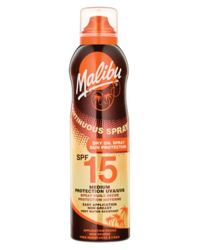 Malibu Continuous Dry Oil Sun Spray SPF 15 (U) (F) Mengenrabatt