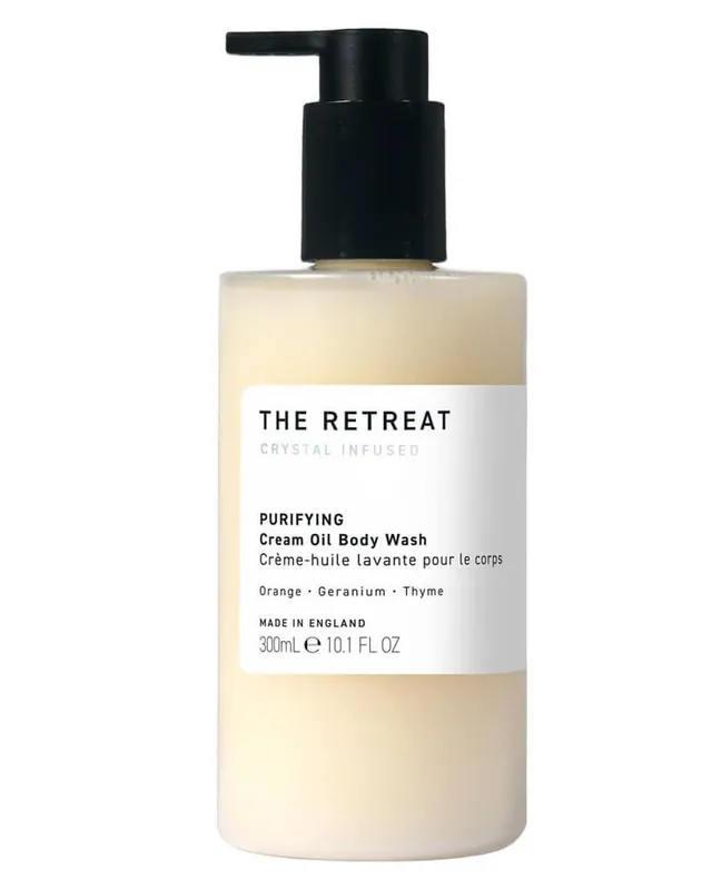 Wochenendangebot The Retreat Crystal Infused Purifying Cream Oil Body Wash