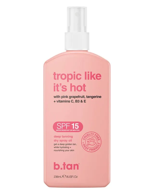 Jetzt Zugreifen b.tan Tropic Like It's Hot Dry Spray Oil Sunscreen SPF 15 (U)