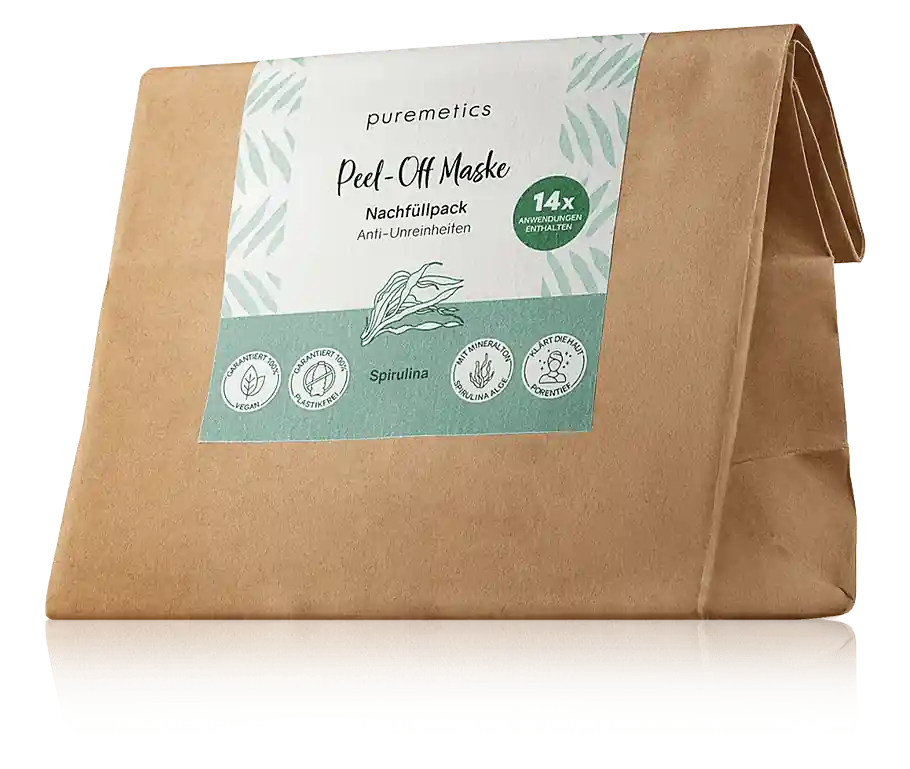Markenprodukt puremetics Peel-Off Maske Anti-Unreinheiten Spirulina Nachfüllpack (130 g)
