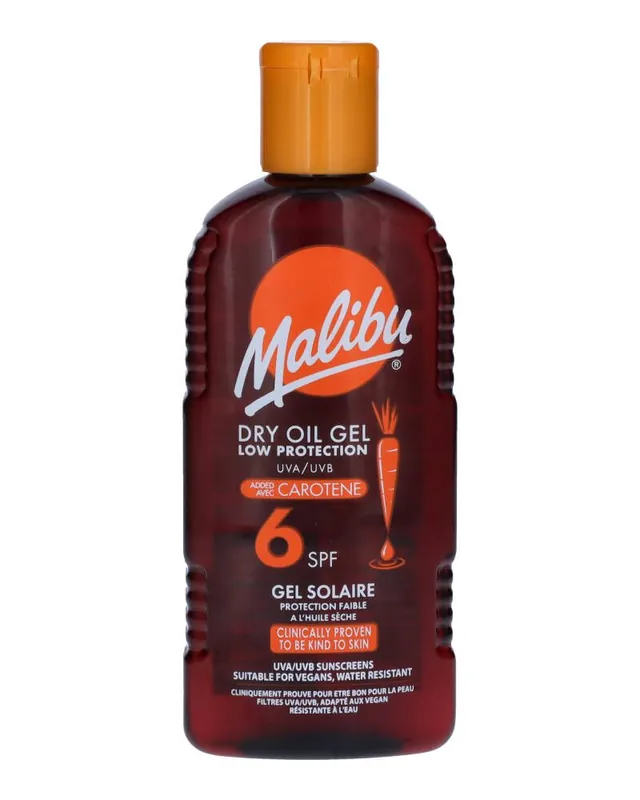 Malibu Dry Oil Gel With Carotene SPF 6 Heißes Angebot