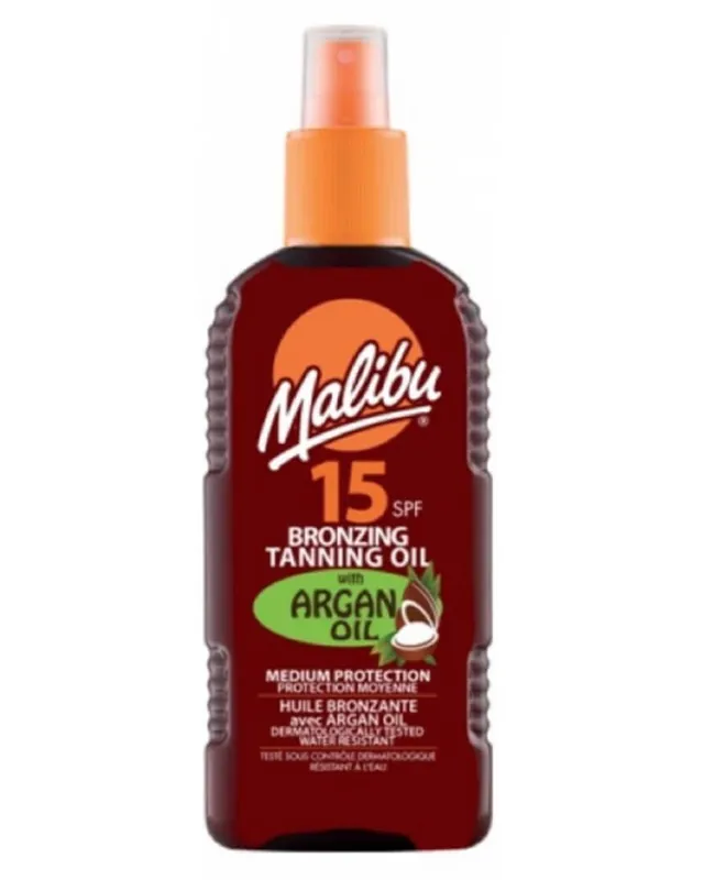Malibu Bronzing Tanning Oil Spray Argan Oil SPF 15 Finale Aktion