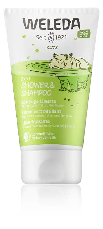 Weleda Kids Shower & Shampoo Spritzige Limette (150 ml) Geld-Zurück-Garantie