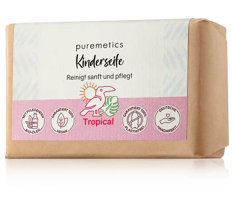 puremetics Natur-Seifen Kinderseife Tropical (75 g) Neu Im Sortiment