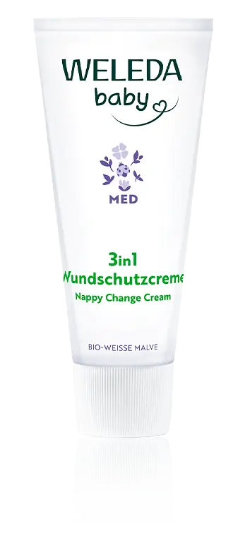Weltweiter Versand Weleda Baby Med 3in1 Baby Med 3in1 Wundschutzcreme Weiße Malve (50 ml)