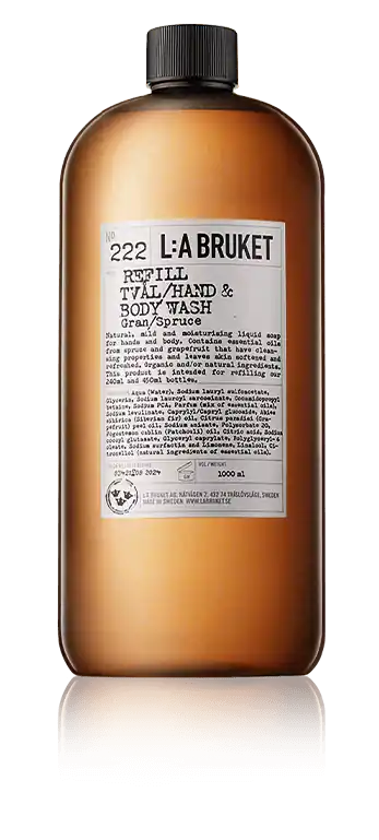 L:A BRUKET Cleansing 222 Refill Hand & Body Wash Spruce (1000 ml) Abverkauf