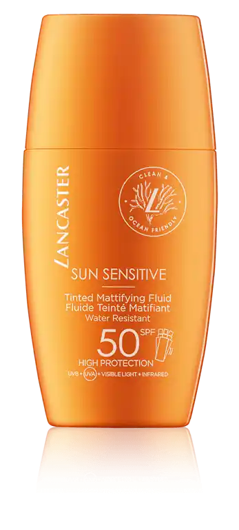 Sichere Zahlung Lancaster Clean Sun Sensitive Luminous Tan Tinted Mattifying Fluid SPF 50 (30 ml)