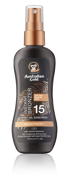 Australian Gold Instant Bronzer Spray Gel Sunscreen SPF 15 (100 ml) Preis Gesenkt
