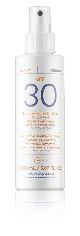 Bestpreis Korres Sun Care Yoghurt Sunscreen Spray Emulsion Body & Face SPF 30 (150 ml)