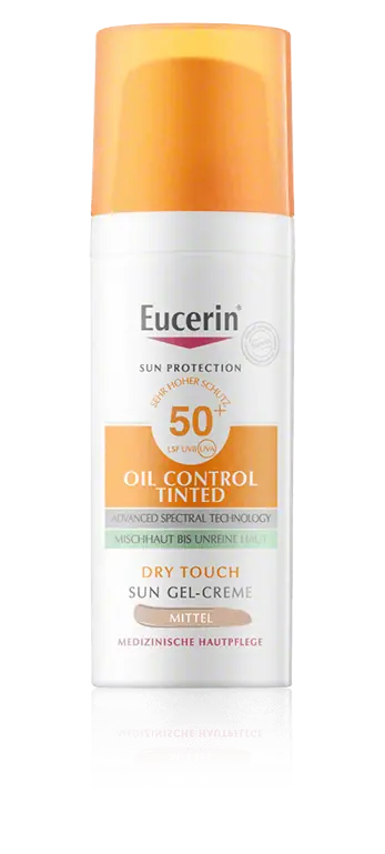 Finale Aktion Eucerin Sun Protection Oil Control Tinted Dry Touch Face Sun Gel-Creme LSF 50+ mittel (50 ml)