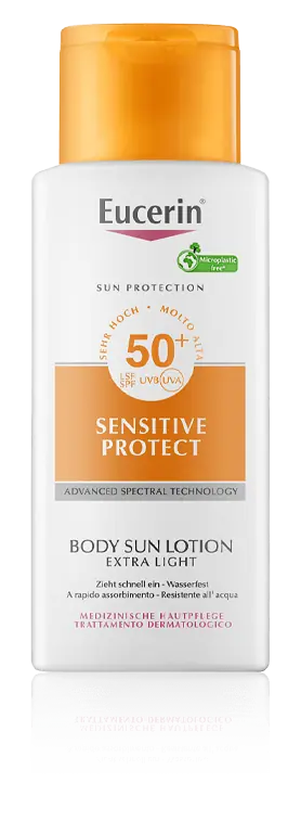 Eucerin Sun Protection Sensitive Protect Sun Lotion Extra Light LSF 50+ (150 ml) Ab Werk