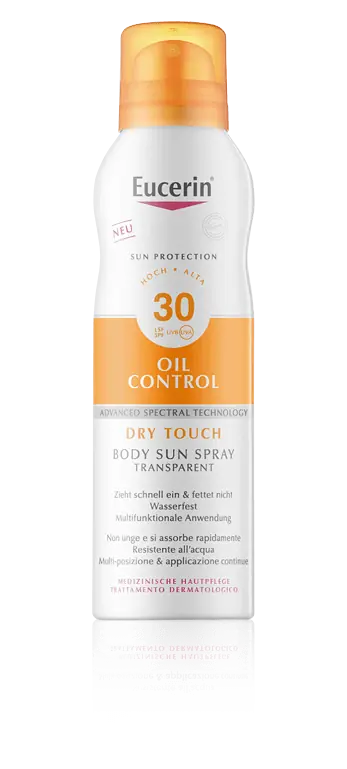 Eucerin Sun Protection Oil Control Dry Touch Body Sun Spray Transparent LSF 30 (200 ml) Premium