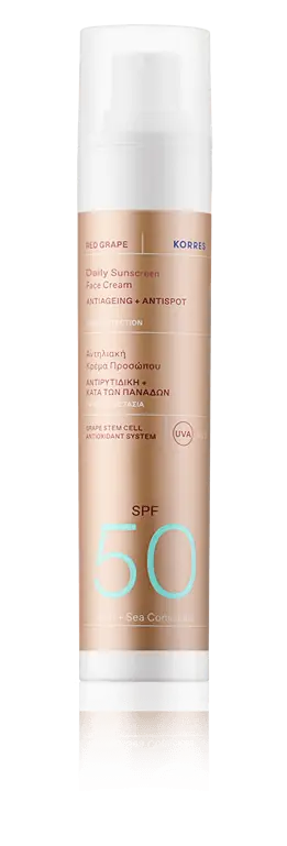 Korres Sun Care Red Grape Daily Suncreen Face Cream SPF 50 (50 ml) Exklusiv