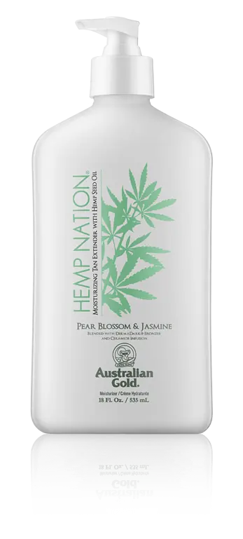 Solange Der Vorrat Reicht Australian Gold Hemp Nation Pear Blossom & Jasmine Moisturizing Tan Extender (535 ml)