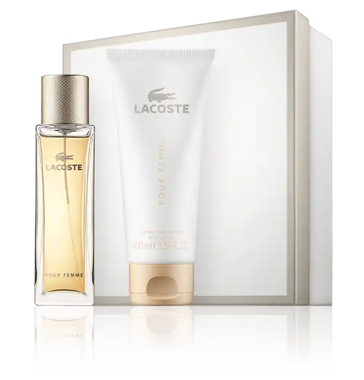 Schnäppchen Lacoste pour Femme Set mit Body Lotion