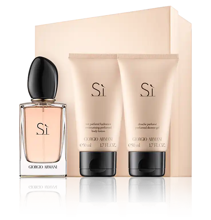 Finale Aktion Giorgio Armani Sì 50 ml EdP Set mit Shower Gel + Body Lotion