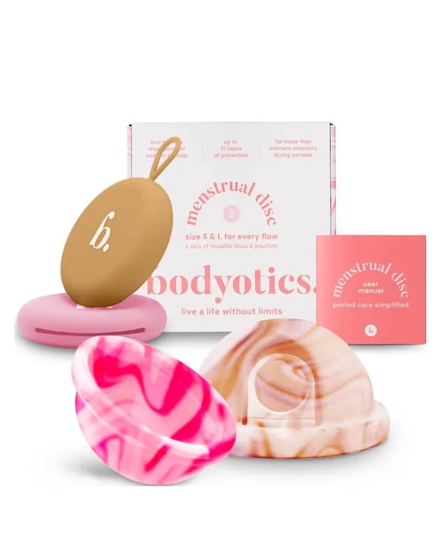 Aktuell Bodyotics Comfydisc With Ring Two Reusable Menstrual Discs & Pouches