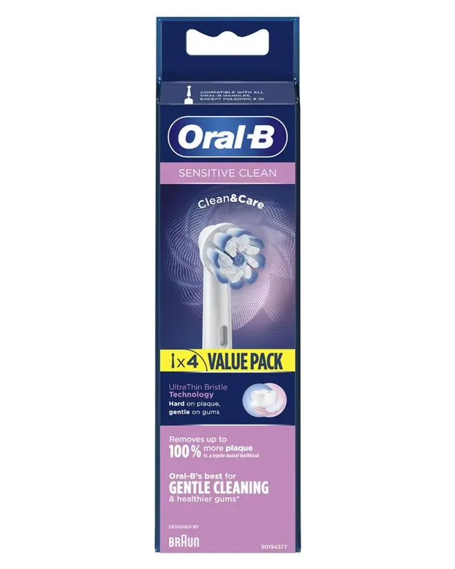 Oral B Sensitive Clean 4pcs Brush Heads Meistverkauft