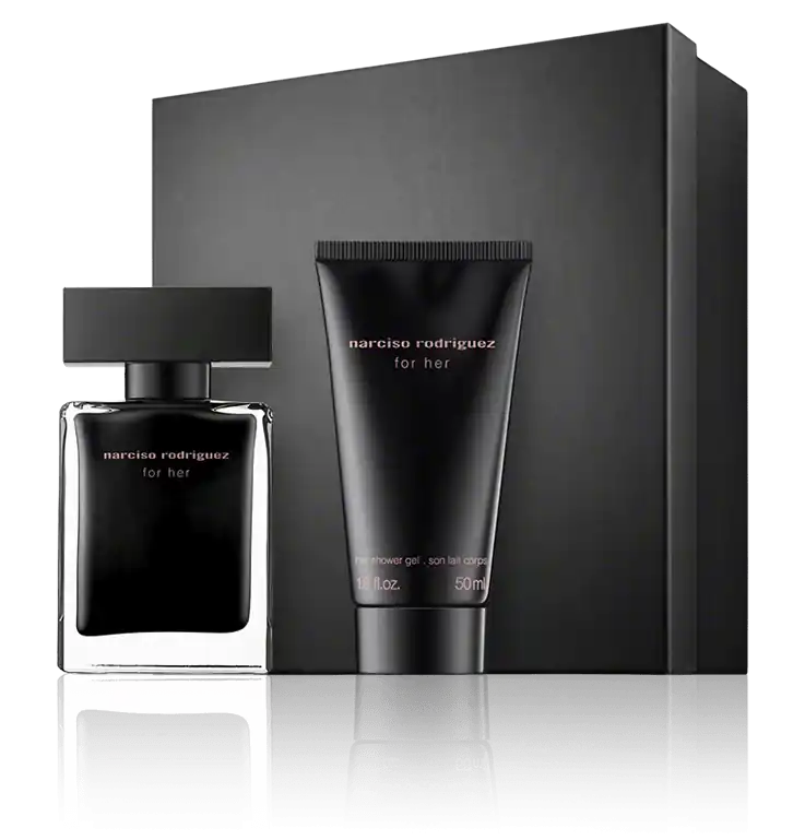 Super-Preis Narciso Rodriguez for her 30 ml EdT Set EdT mit Body Lotion