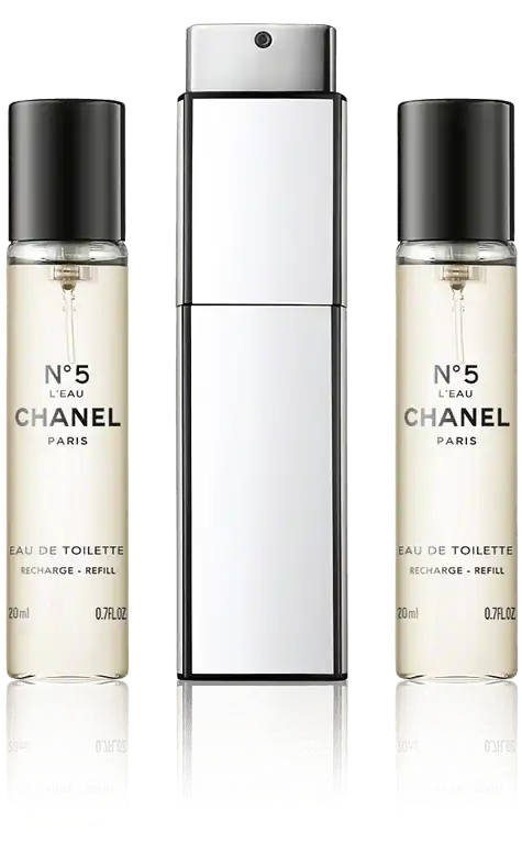 Chanel No. 5 L'Eau EdT Taschenspray (nachfüllbar) (3 x 20 ml) Schneller Versand
