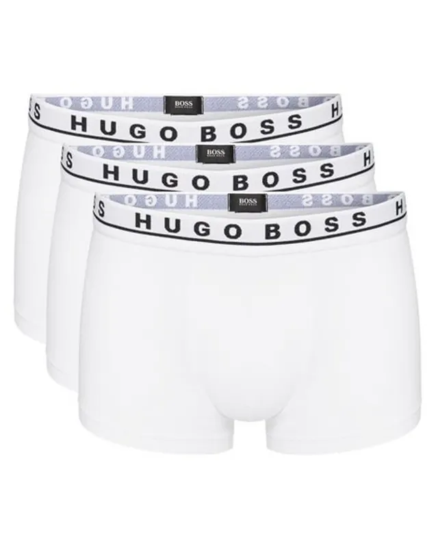 Hugo Boss 3er-Pack Boxer Trunks Weiss (Gr. S) Meistverkauft