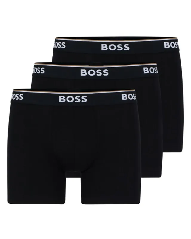 Hugo Boss 3-pack Boxer Brief Cotten Stretch - Str. M Gratis Versand