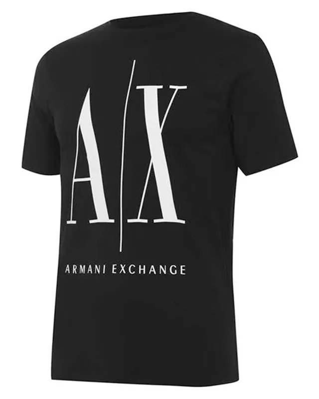Solange Der Vorrat Reicht Armani Exchange Icon Period Mann T-Shirt Schwarz XL