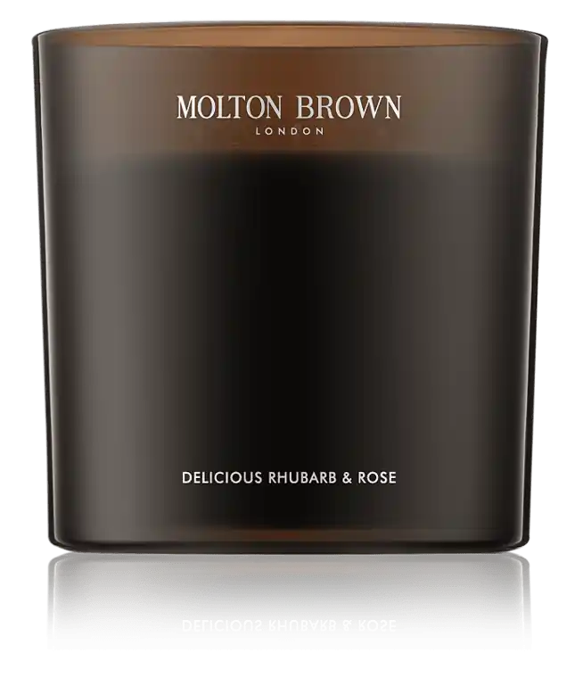 Molton Brown Delicious Rhubarb & Rose Luxury Three Wick Candle (600 g) Must-Have