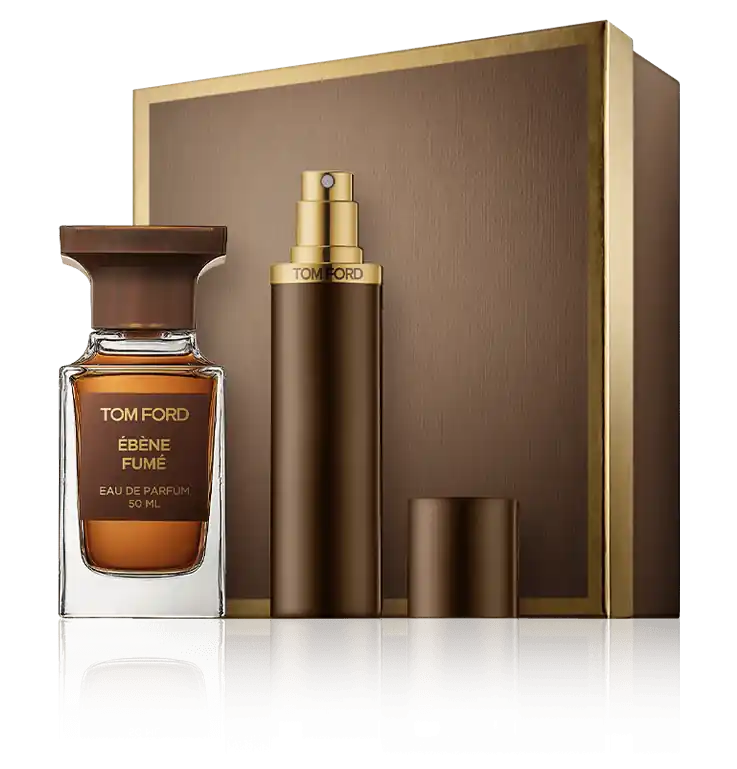 Geprüft Tom Ford Ébène Fumé 50 ml EdP Set mit Travel Spray