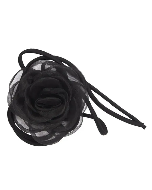 Pico Organza Rose String Sort Echt