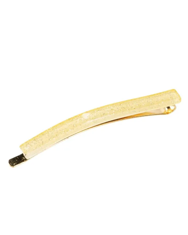 Pico Bobby Pin Light Yellow Glitter Handgefertigt