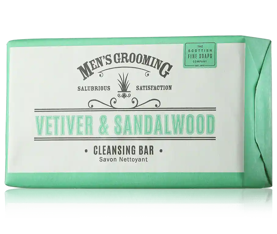 Expressversand Scottish Fine Soaps Men's Grooming Vetiver & Sandalwood Cleansing Bar (220 g)
