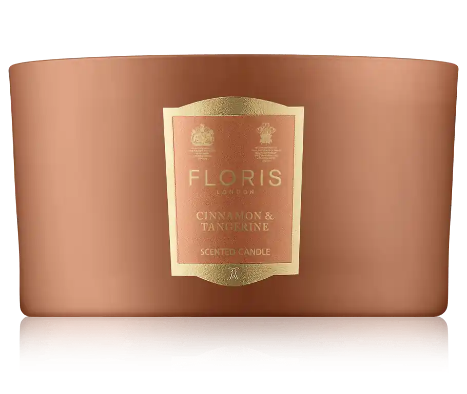 Meistverkauft Floris Scented Candles Cinnamon & Tangerine Deluxe Three Wick Candle (420 g)