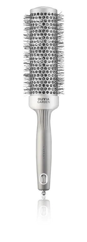 Kostenloser Rückversand Olivia Garden Expert Blowout Speed gewellte Borsten 45 weiß & grau