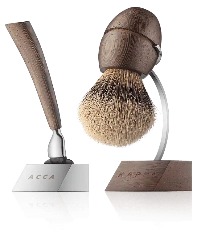 Beliebt Acca Kappa Men's Grooming Shaving Set with Stand - Wenge Wood - Pure Silver Brush - "Mach 3" Razor
