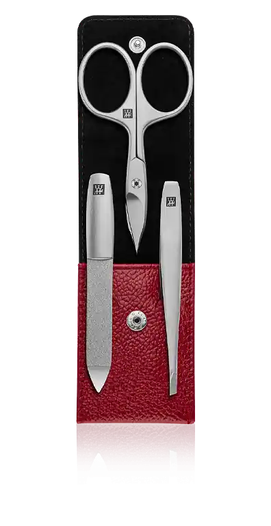 Bestpreis Zwilling Twinox Maniküre-Set im Leder-Etui Rot (3-teilig)