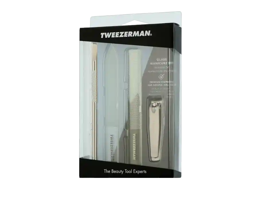 Tweezerman Manicure Glass Nailcare Set (4-teilig) Limited Edition
