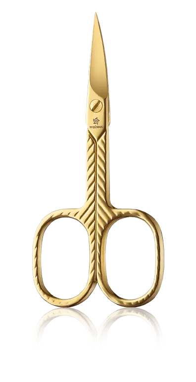Großhandel Pfeilring Scheren Nagelschere, vergoldet, Grafik-Design (9 cm)