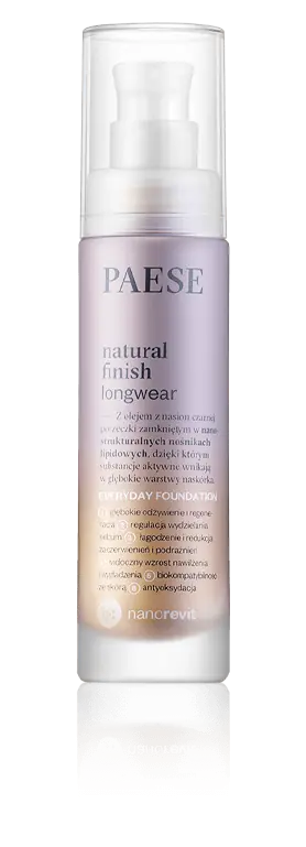 Paese Natural Finish Longwear Everyday Foundation 02 Porcelain (35 ml) Highlight