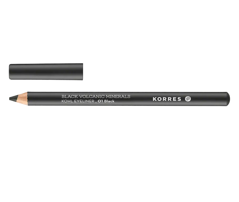 Korres Black Volcanic Minerals Eyeliner Kohl Eyeliner 01 Black (1,14 g) Kostenloser Versand