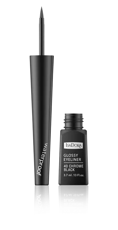 Heißes Angebot IsaDora Glossy Eyeliner 40 Chrome Black (3,7 ml)