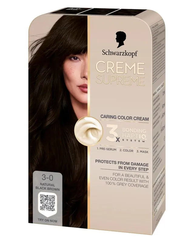 Schwarzkopf Creme Supreme 3-0 Natural Darkest Brown Preiswert