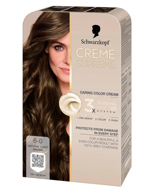 Schwarzkopf Creme Supreme 6-0 Natural Light Brown Mega-Angebot