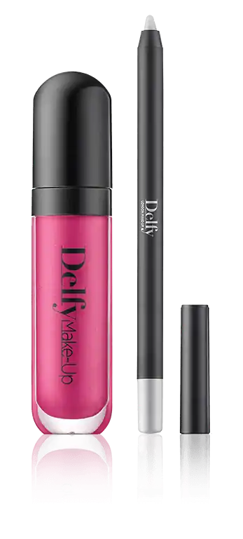 Delfy Cosmetics 3D Volume Lip Gloss with Lip Line Perfector Gerber Daisy (7 ml) Schneller Versand
