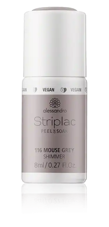 Nur Für Kurze Zeit Alessandro Striplac Peel or Soak 116 Mouse Grey Shimmer (8 ml)